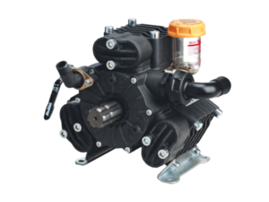 Bertolini PA530 medium-pressure three-diaphragm spray pump VC flange, front view